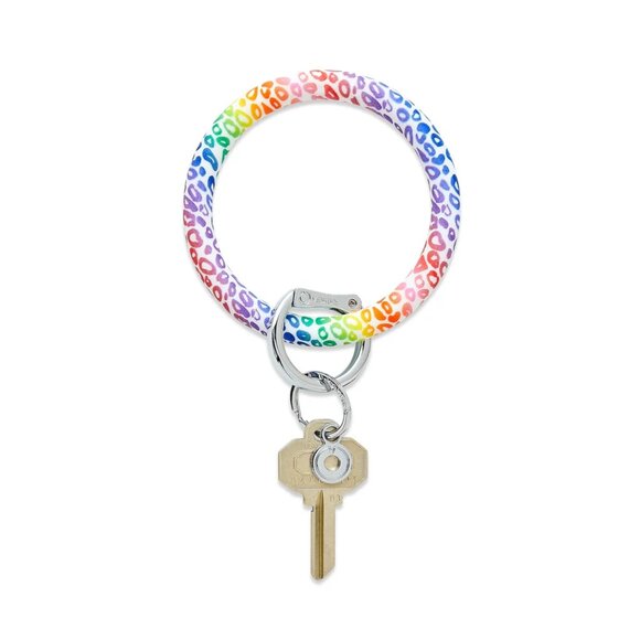 Silicone Big O® Key Ring - Rainbow Cheetah NWT - Picture 1 of 4